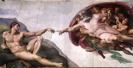 Die Schöpfung von Michelangelo