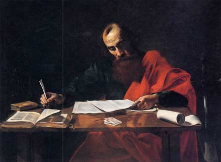 „Paulus beim Schreiben seiner Evangelien“, Valentin de Boulogne